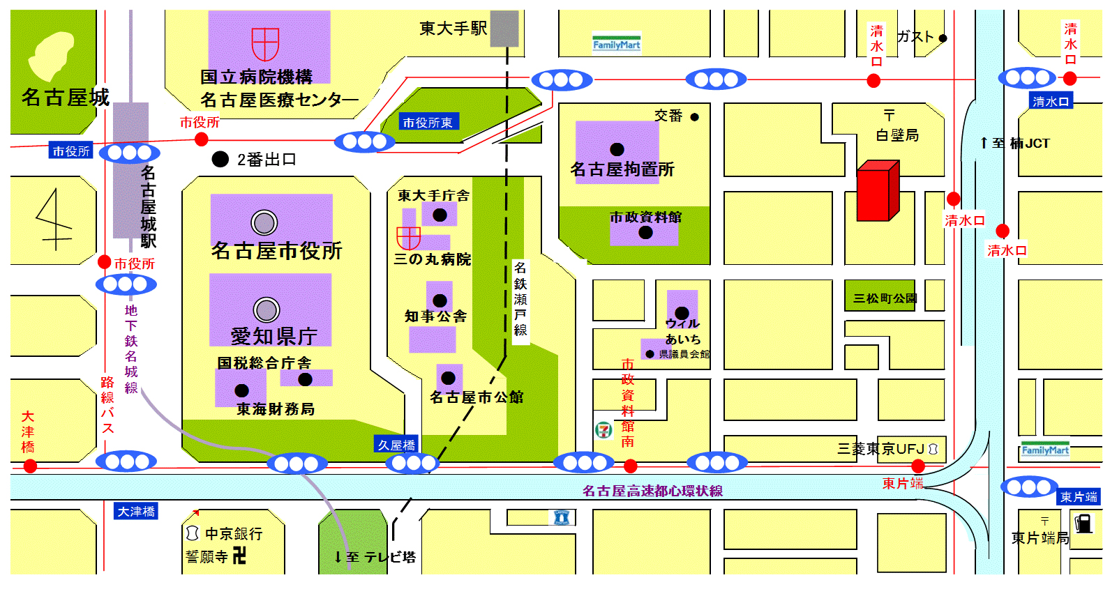 愛知県社会福祉会館　アクセスマップ